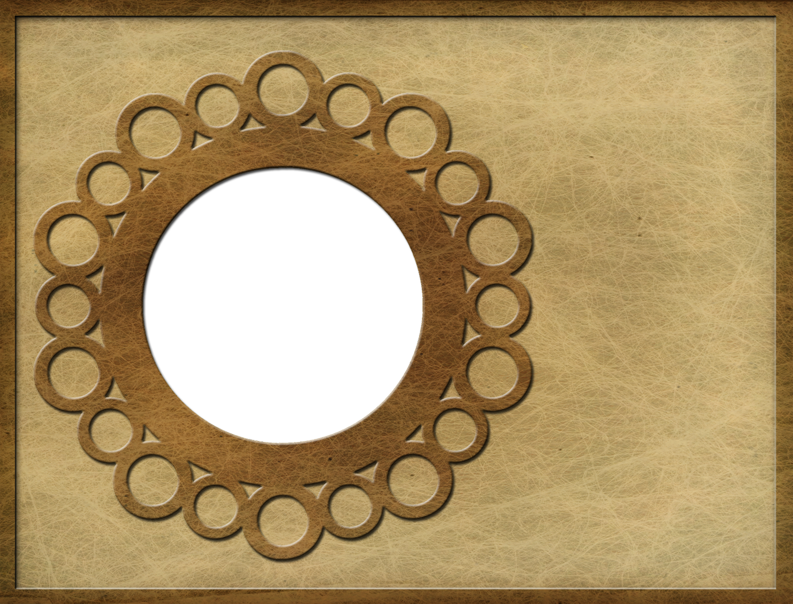 Old Paper Circle Frame A2 Card - Old Paper Circle Png (1575x1200), Png Download