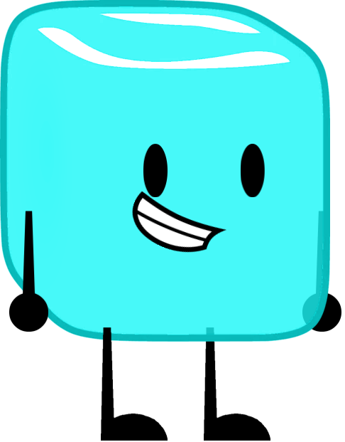 Ice Cube Clipart Cube Object - Cartoon Ice Cube (486x621), Png Download