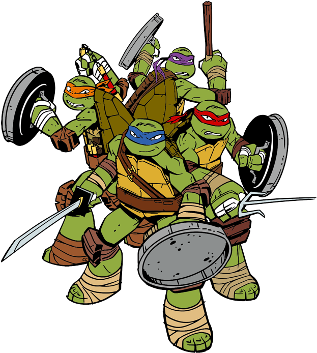 Png Teenage Mutant Ninja Turtles Clip Art Cartoon - Ninja Turtles Png (631x701), Png Download