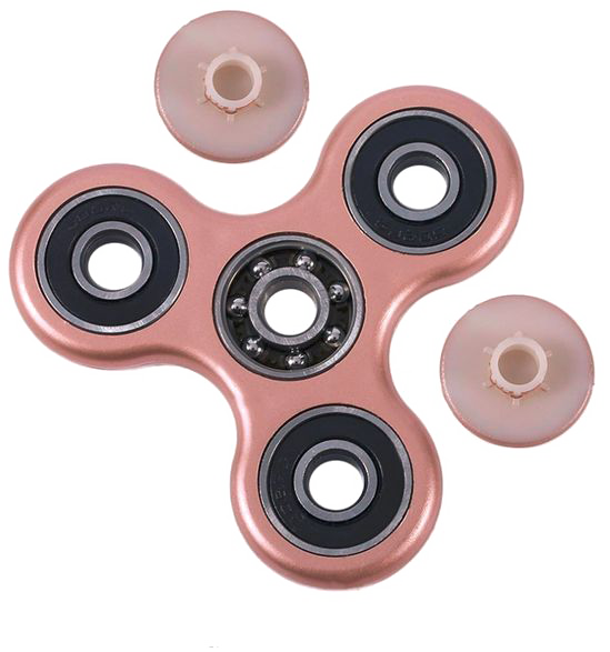 Rose Gold Fidget Spinner Png Image With Transparent - Portable Network Graphics (549x587), Png Download