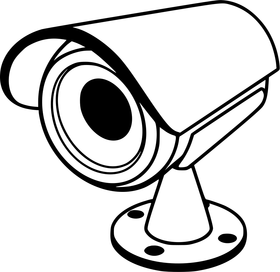 Png File Svg - Cctv Camera Line Art (981x954), Png Download