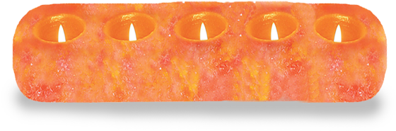 Rectangular Carved Shape 5 Hole Tealight Holder - Crystal (559x559), Png Download