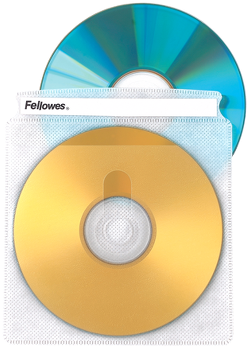 Double-sided Cd/dvd Sleeves - Fellowes Double-sided Cd/dvd Sleeves - Fellowes Double-sided (374x500), Png Download