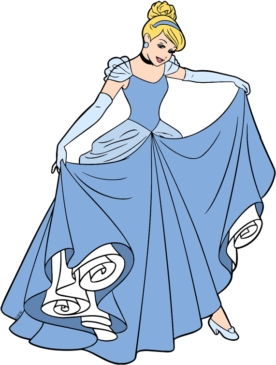 Gown Clipart Cinderella Ball - Glitter Gifs (585x762), Png Download