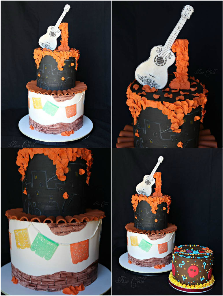 Coco Inspired Birthday Cake With Smash Cake (772x1024), Png Download
