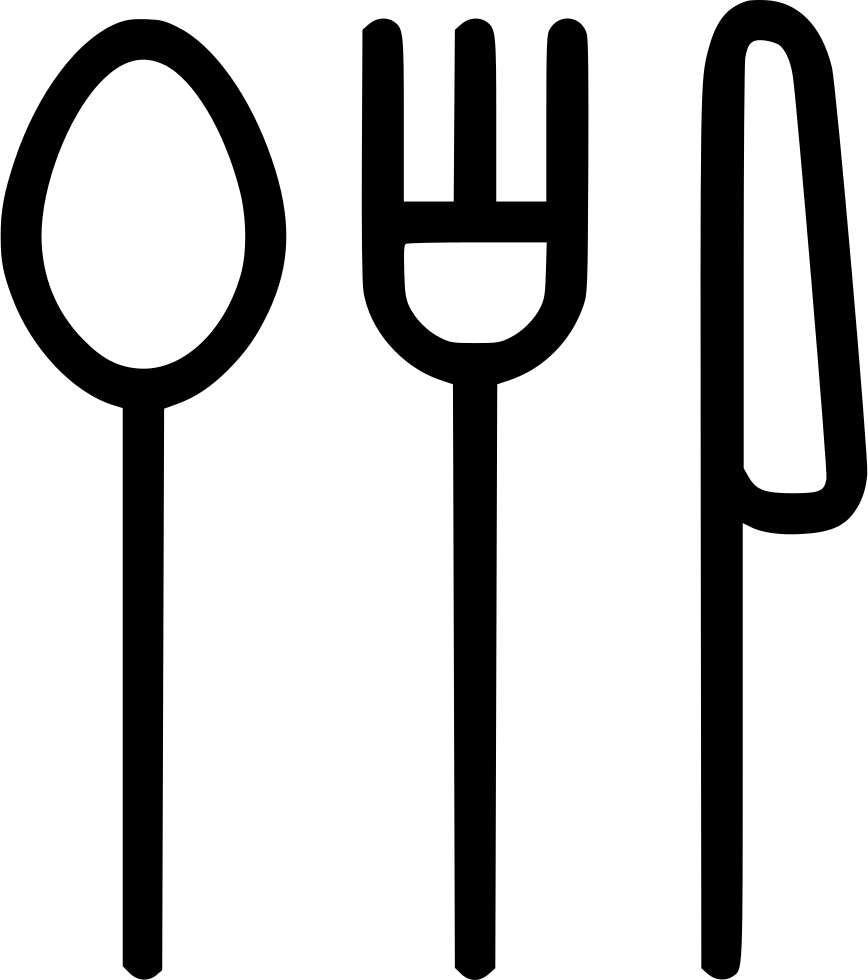 Eating Spoon Fork Knife Comments - Fork And Spoon Knife Png (868x980), Png Download