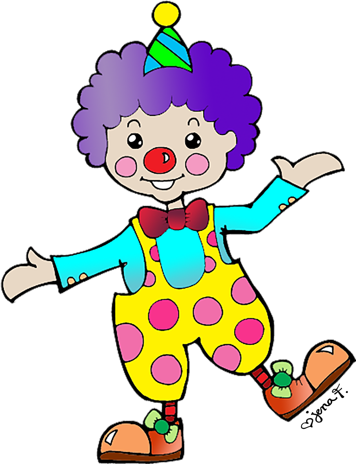 Happy Clown Clipart - Happy Birthday Clown Clipart (1248x1600), Png Download