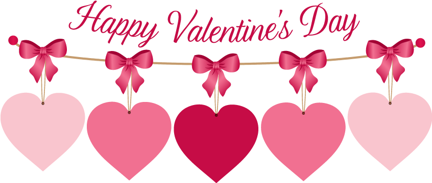Valentine's Day Images, Part - Happy Valentines Day Clip Art (845x366), Png Download