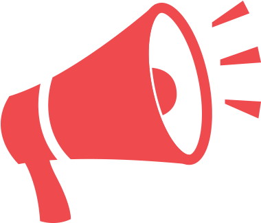 Red Megaphone Png - Red Megaphone Logo Png (390x370), Png Download