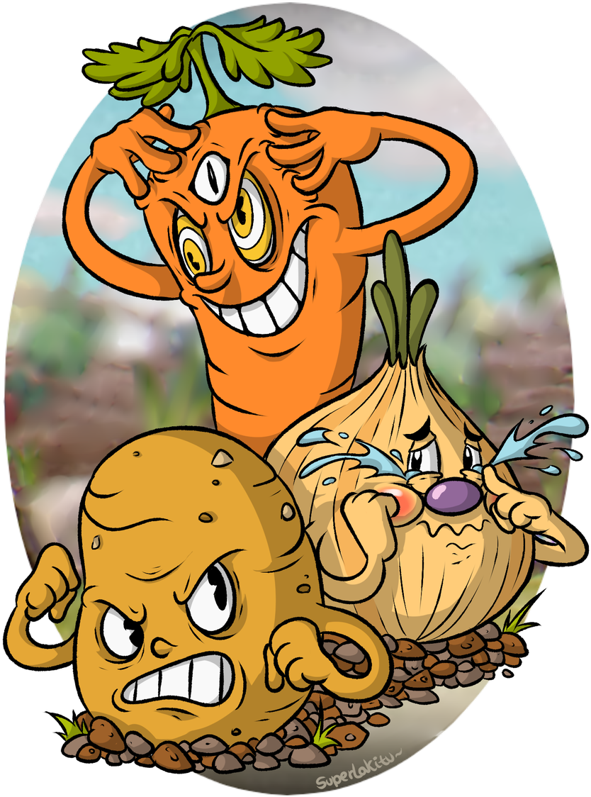 #psycarrot Hashtag On Twitter - Cuphead The Root Pack (900x1200), Png Download