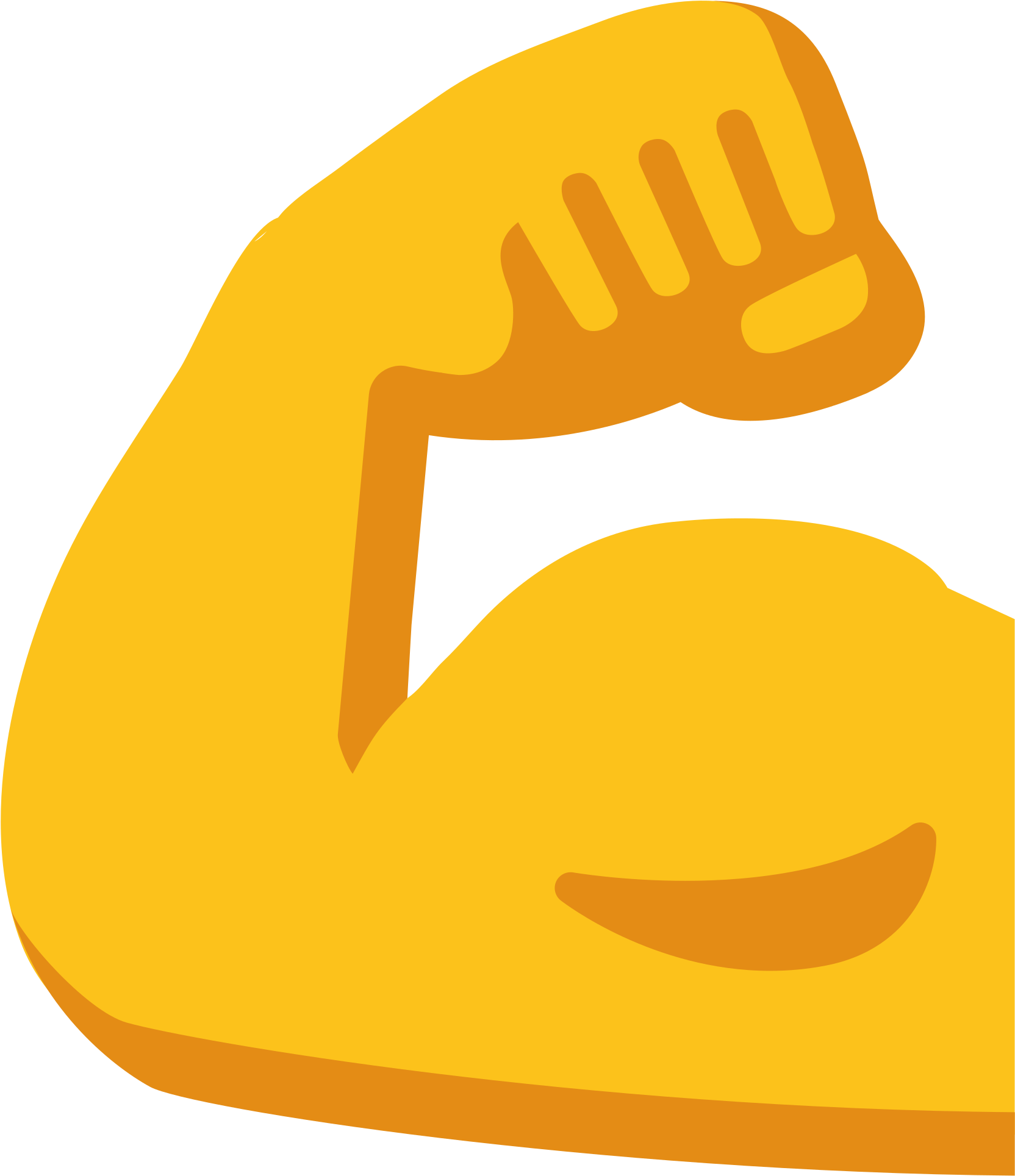 File Emoji U F - Muscle Emoji Png (2000x2000), Png Download