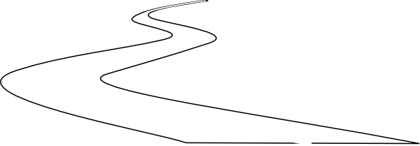 Curve Road Clip Art At Clker - Road Clipart White (600x209), Png Download