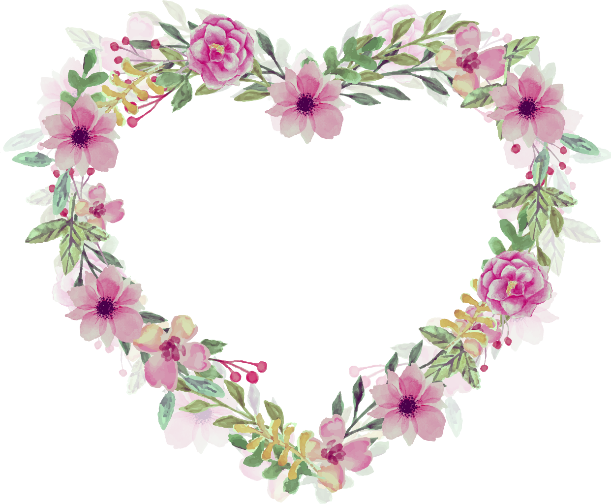 Watercolour Watercolor Ftestickers Flower Floral Frame (1242x1024), Png Download