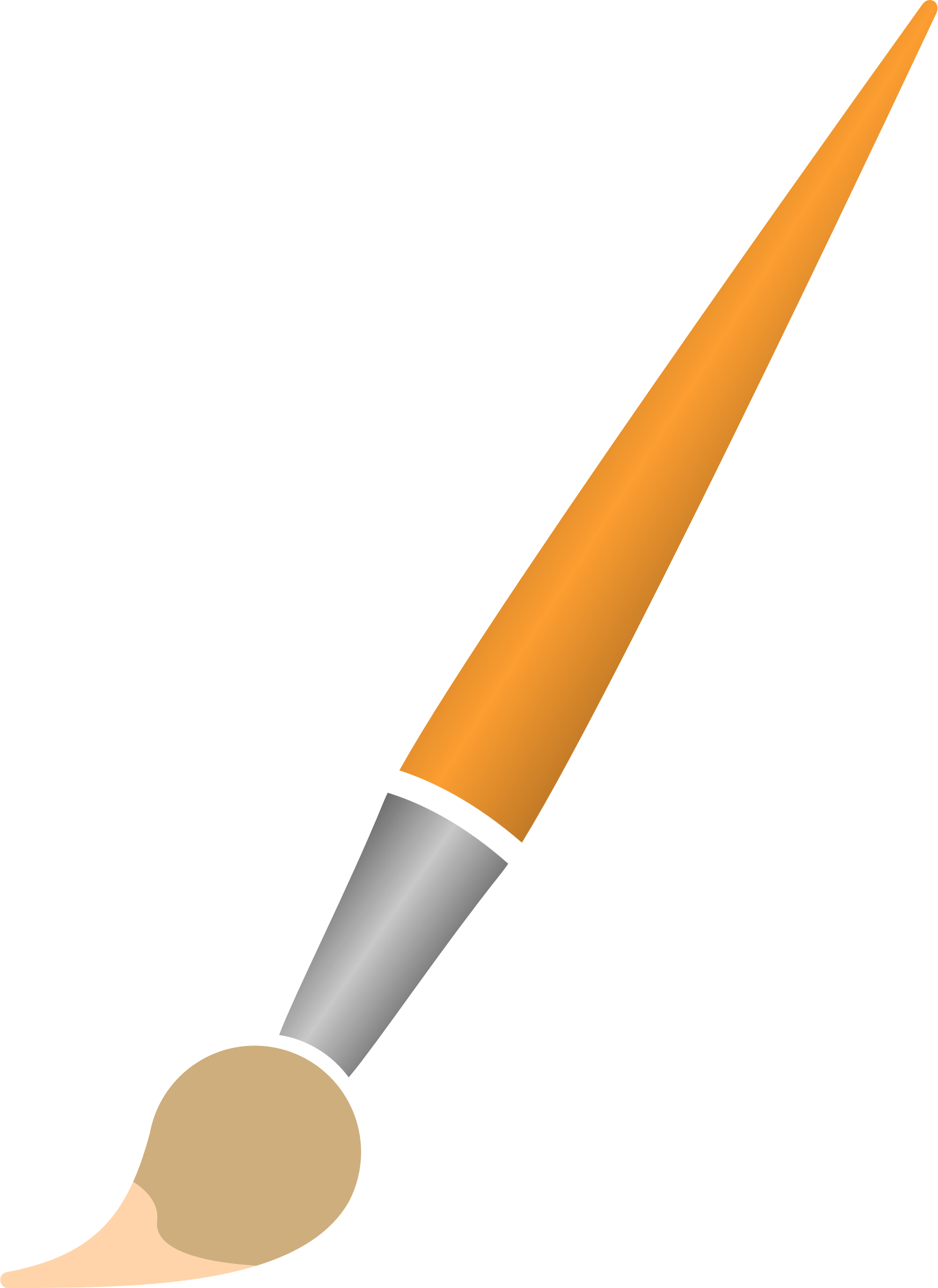 With Cream Dye Big Image Png - Paintbrush Clipart (1748x2400), Png Download