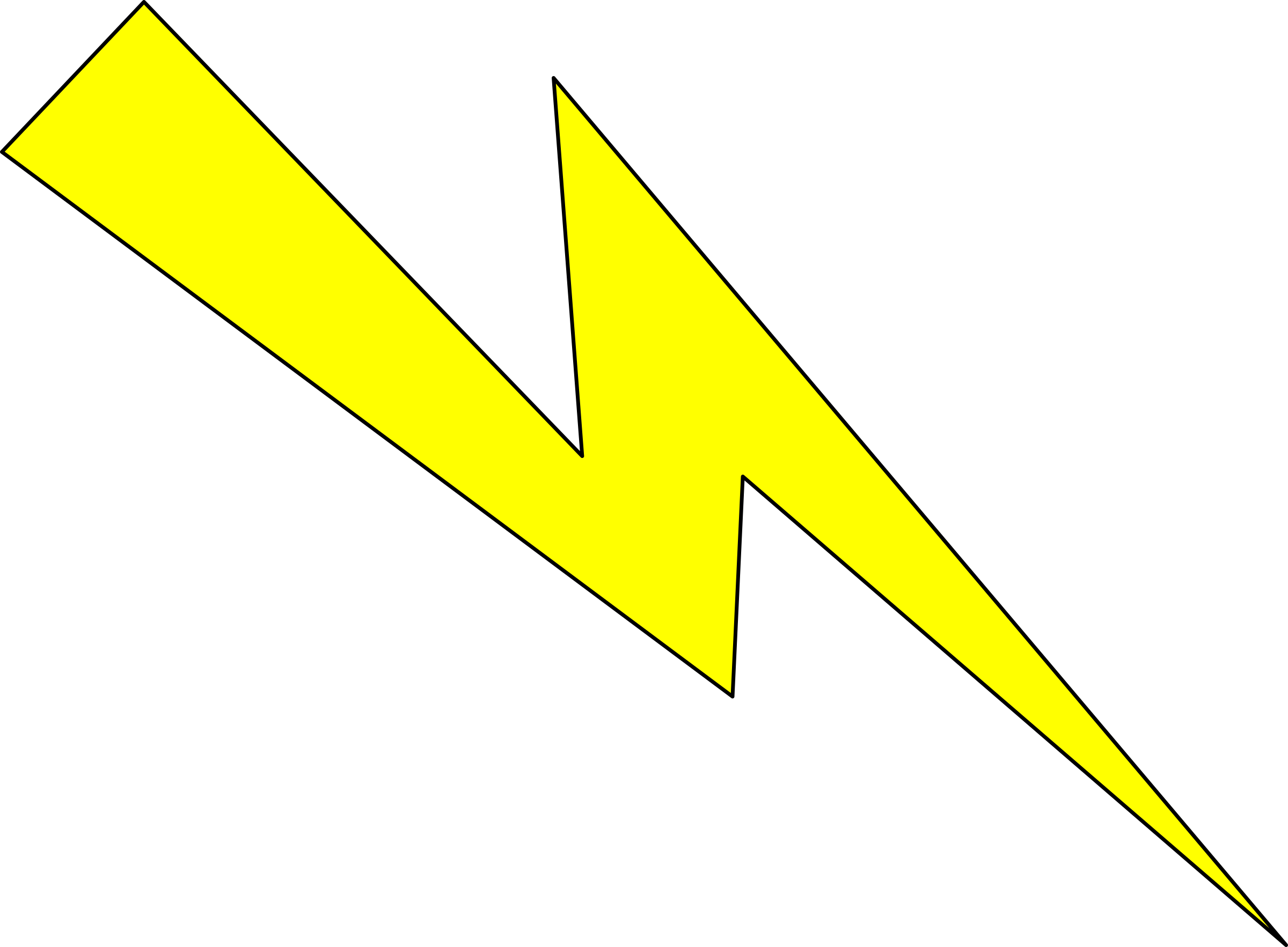 Lightening Clipart Yellow - Imagem Relampago (2400x1766), Png Download