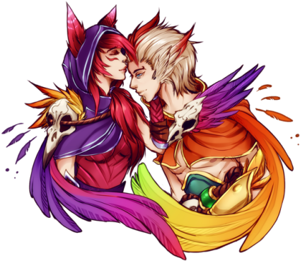 #overwatch #genji #dva #mccree #pharah #reaper #soldier - Rakan E Xayah Fanart (500x384), Png Download
