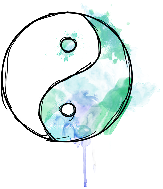 Blue Ying And Yang - Yin And Yang Png (500x500), Png Download