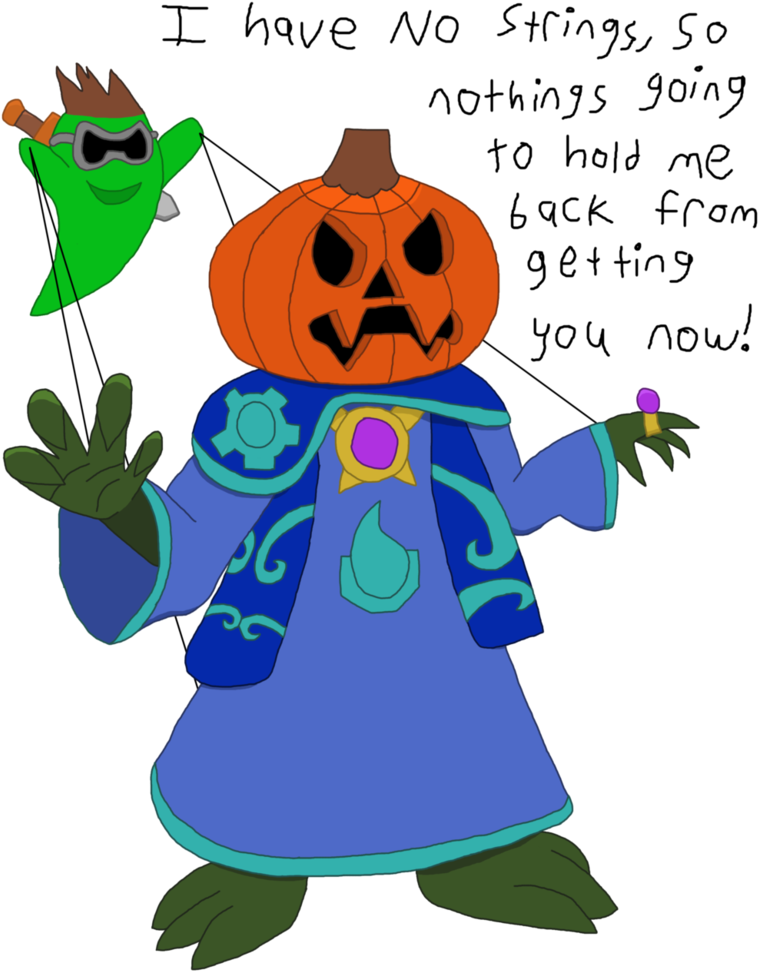 Pumpkin Head Puppeteer Mikius By Immersionman On Deviantart - Pumpkin Zelda Oracle Of Ages (787x1015), Png Download