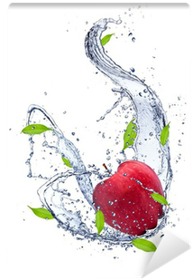 Red Apple In Water Splash, Isolated On White Background - Apple (400x400), Png Download
