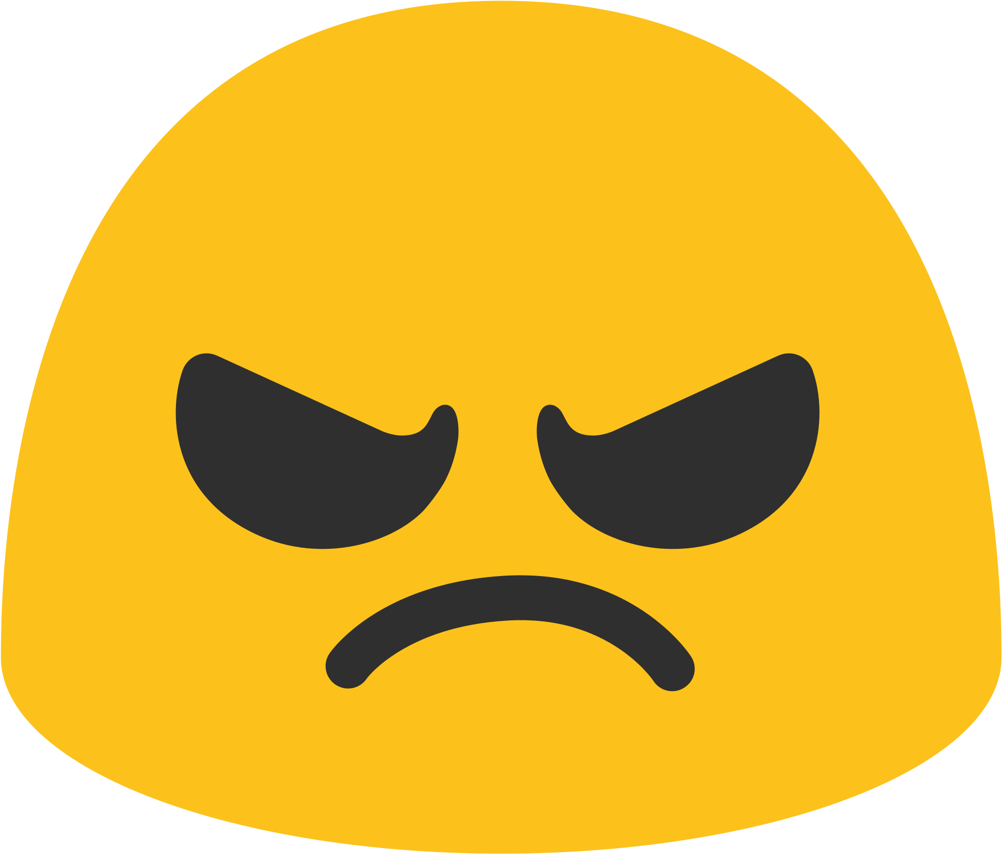 Angry Face Emoji Google (2000x2000), Png Download