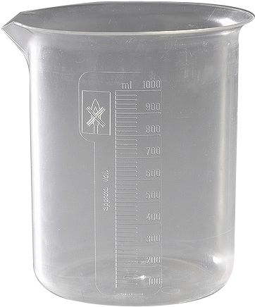 Plastic Beaker, Pmp, 1000 Ml - 1000 Ml Beaker Png (500x500), Png Download