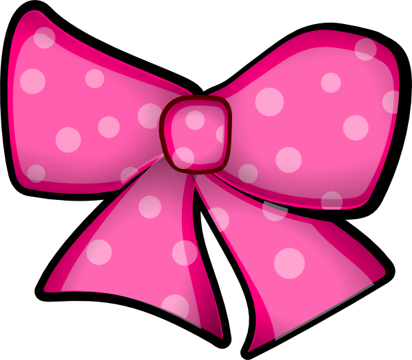 Pink Ribbon Clipart - Hair Bow Clip Art (600x524), Png Download