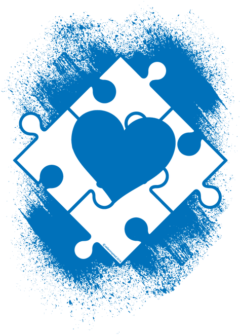 , 65% Polyester, 35% Viscoses - Autism Heart (498x671), Png Download