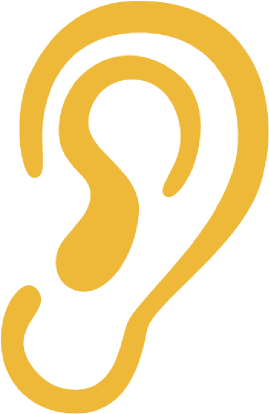 No Circle - Ear - Ear Yellow Png (501x500), Png Download