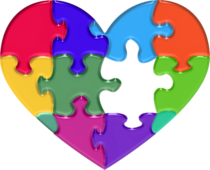 Resources Heartof Can - Autism Puzzle Piece Heart (727x589), Png Download