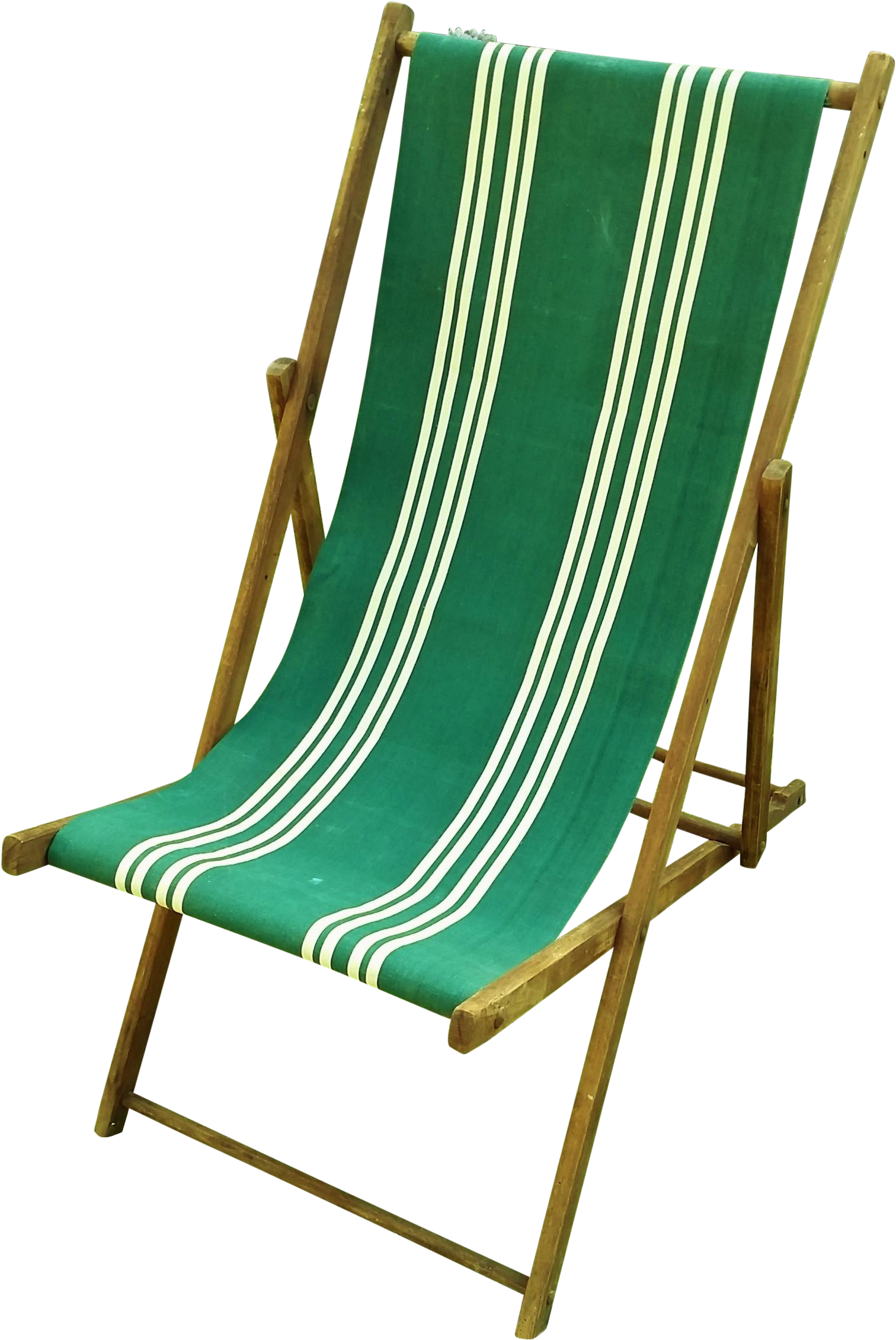 Banner Stock Vintage Wood Canvas Folding Beach Chair - Deckchair (1714x2542), Png Download