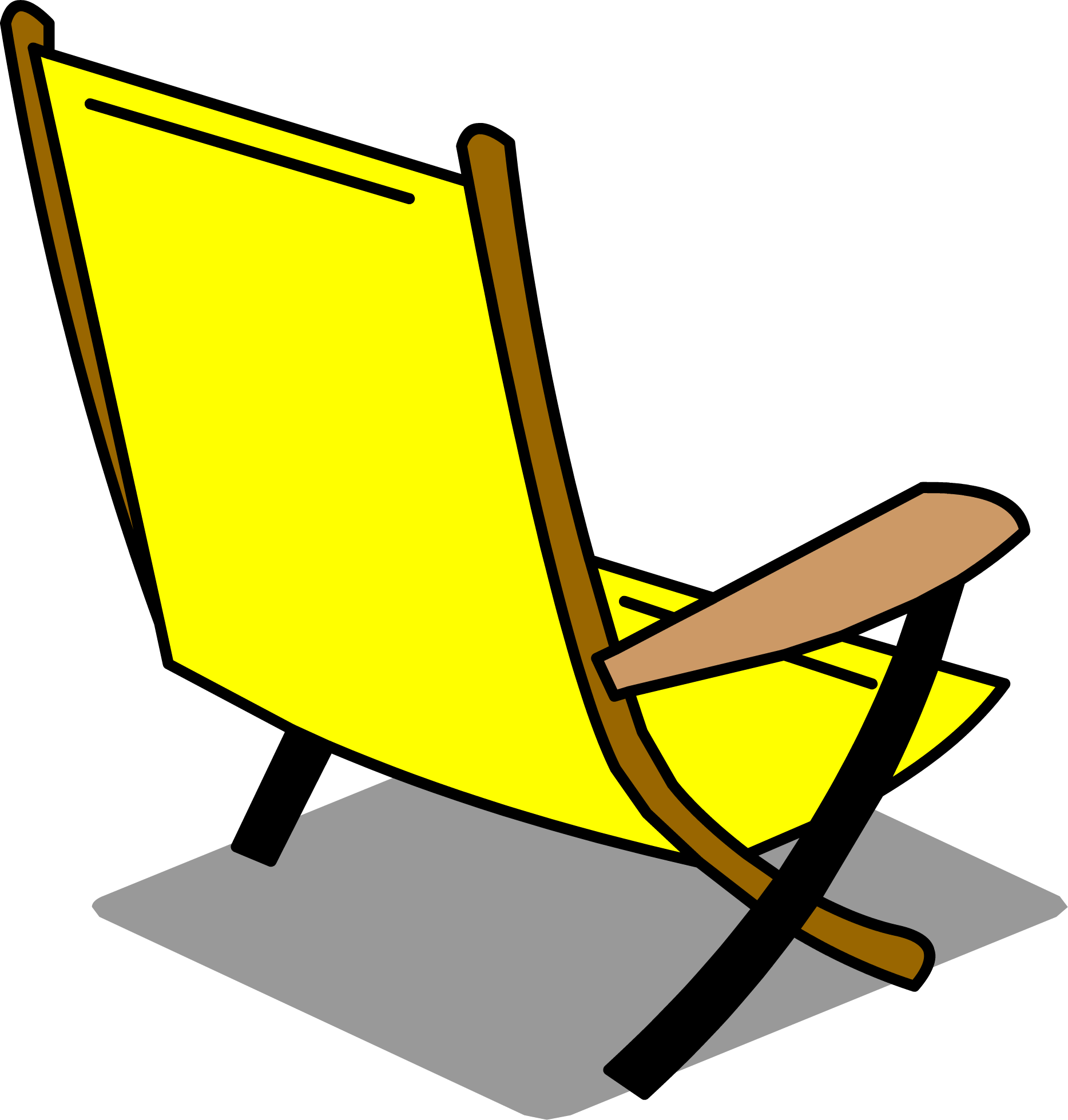 Folding Chair Sprite 006 - Chair (1867x1958), Png Download