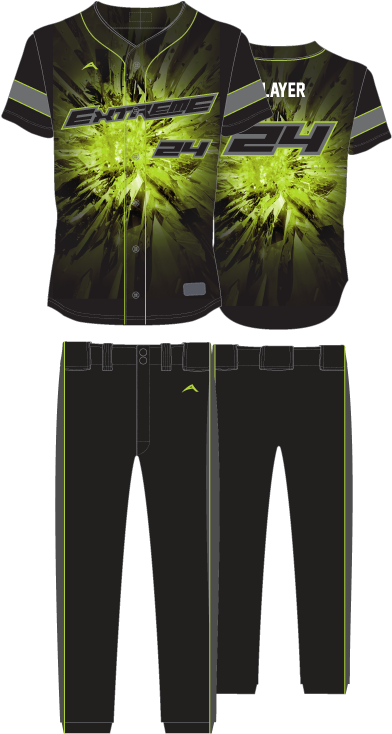 Baseball Softball Sublimation Uniform Explosion » Baseball - Sublimated Jerseys Lightning (504x817), Png Download