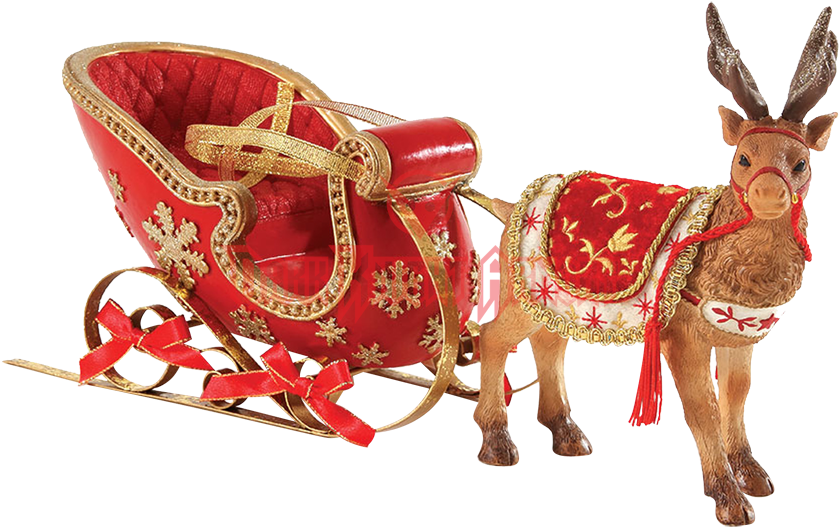 Santa Sleigh Reindeer Png Download - Possible Dreams - Santa's Sleigh (850x850), Png Download