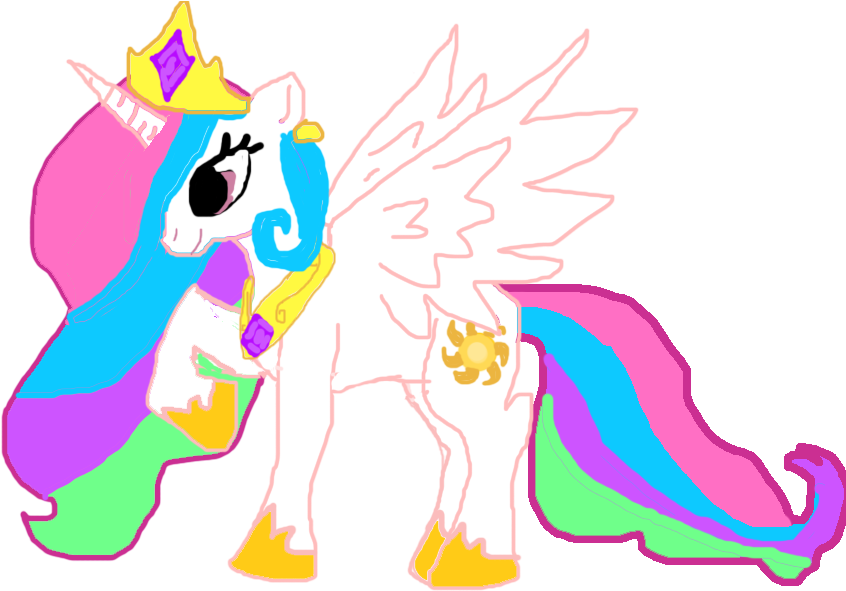 Princess Celestia With Crown And Royal Crest By Missluckychan29 - Celestia Crown (900x600), Png Download