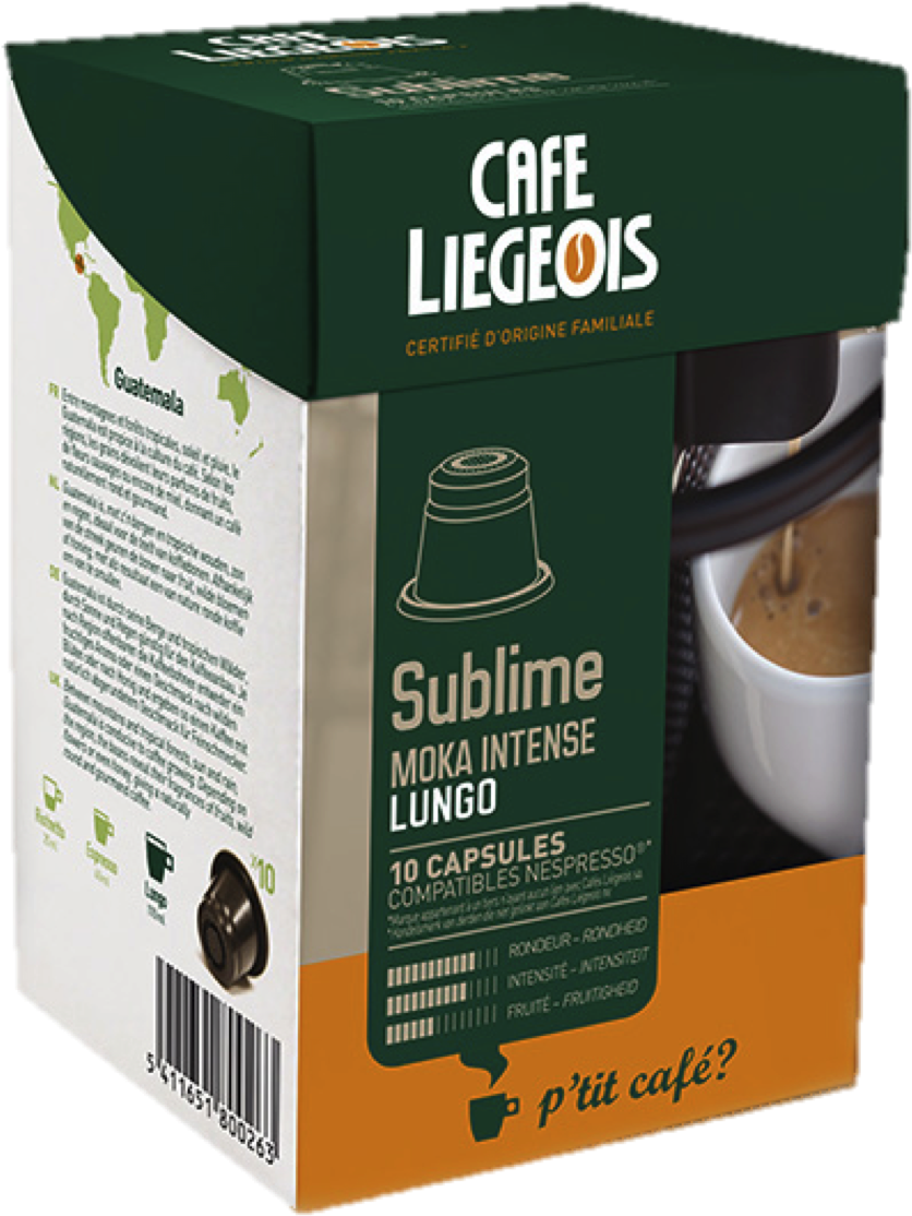 Moka Sublime Intense - Discret Decaf Cafe Liegeois Alternative To Nespresso (1388x1161), Png Download