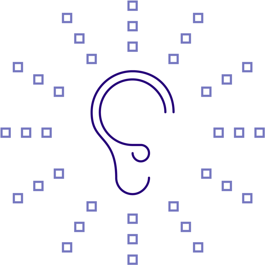 Listening-08 - Halftone (1000x1000), Png Download