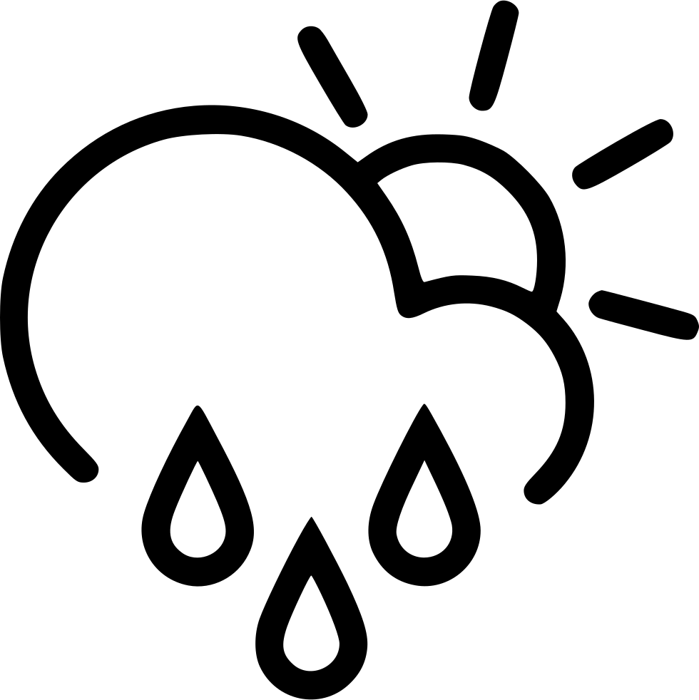 Day Sprinkle Cloud Rain Sun Comments - Thunderstorm Sun Icon (980x982), Png Download