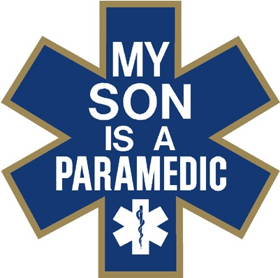 Decal 4" Star Of Life "my Son Is A Paramedic "reflective - My Son My Firefighter (515x454), Png Download