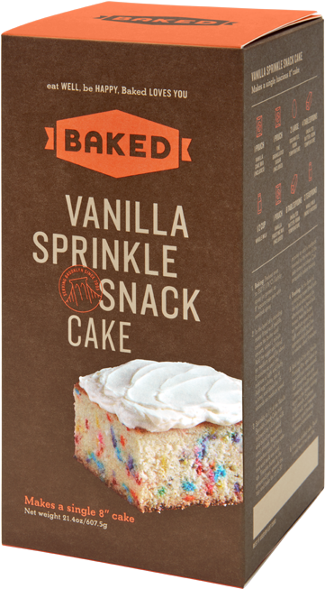 Vanilla Sprinkle Snack Cake - Food (1345x760), Png Download