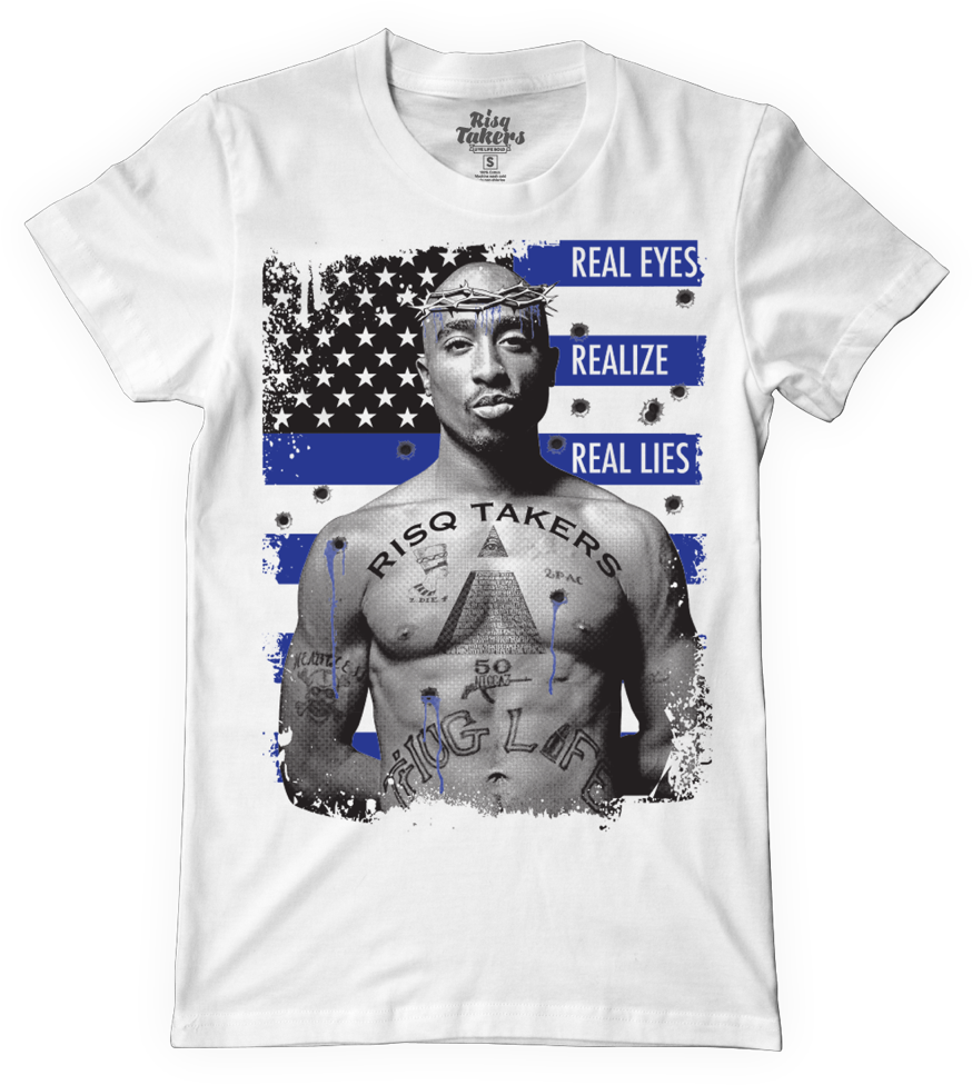 "tupac" Real Eyes Realize Real Lies - Active Shirt (960x1040), Png Download