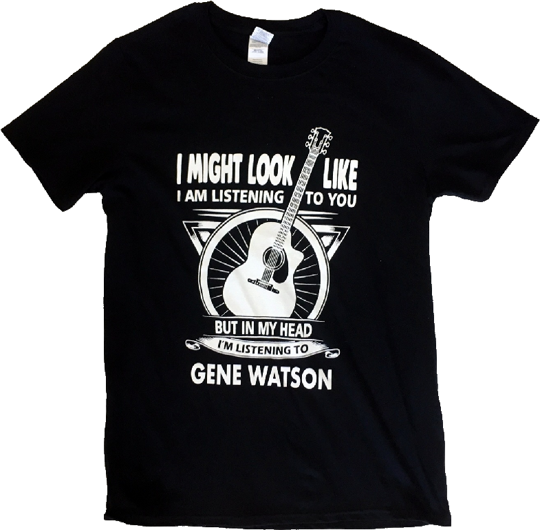 Gene Watson Black Tee- Listening To Gene - Wonder Book T Shirts (800x800), Png Download
