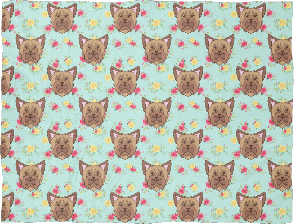 Floral Yorkie Blanket - Waterpolo Balls (1024x1024), Png Download