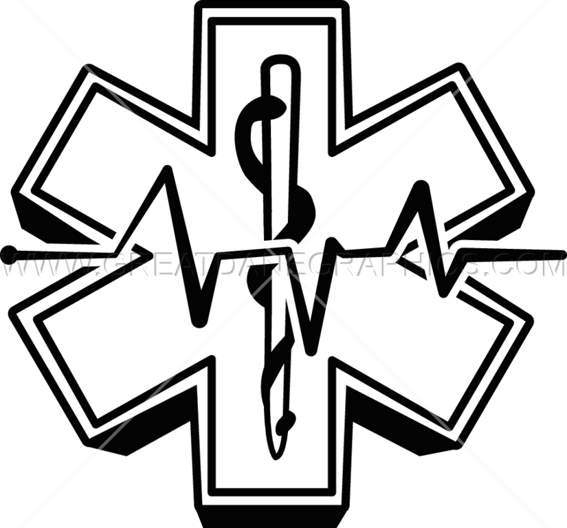 Download Paramedic Logo Black And White Clipart Emergency - Star Of Life (825x768), Png Download