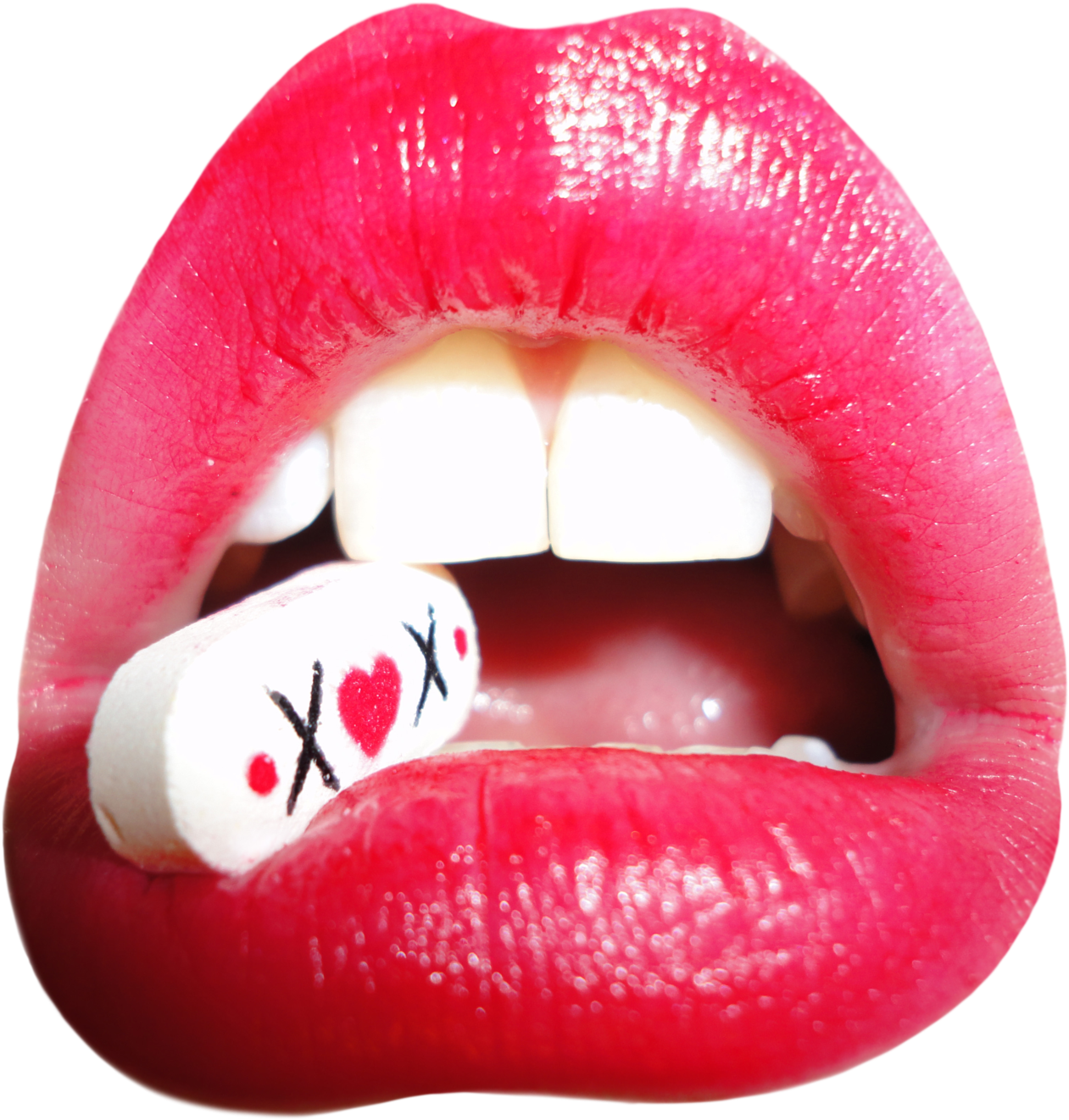 Lipstick - Tongue (1280x1324), Png Download