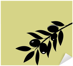 Olive Branch Silhouette Vector (400x400), Png Download