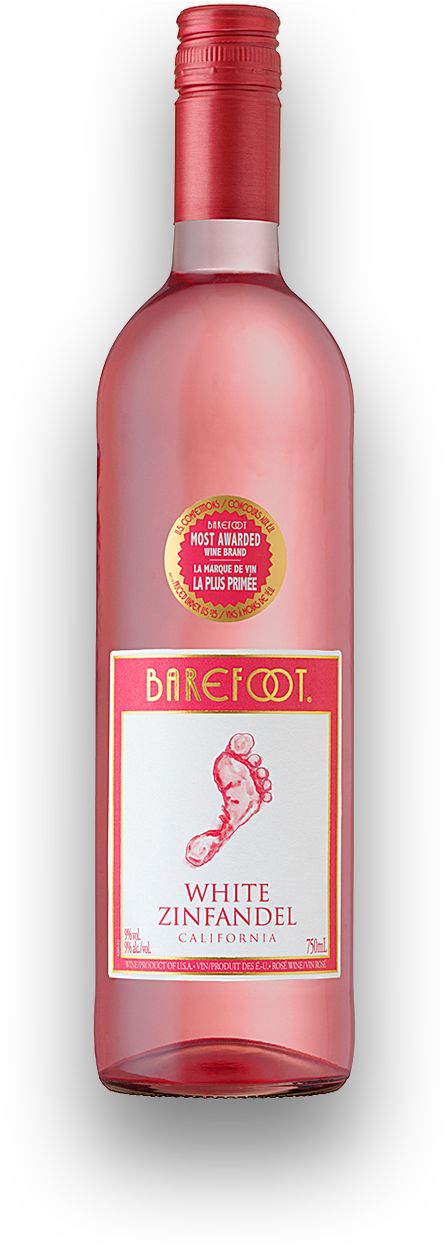 Pink Wine - Barefoot Wine (480x1260), Png Download