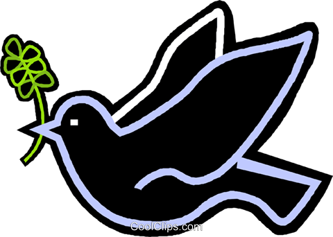 Dove With An Olive Branch In Its Mouth Royalty Free - Illustration (480x342), Png Download