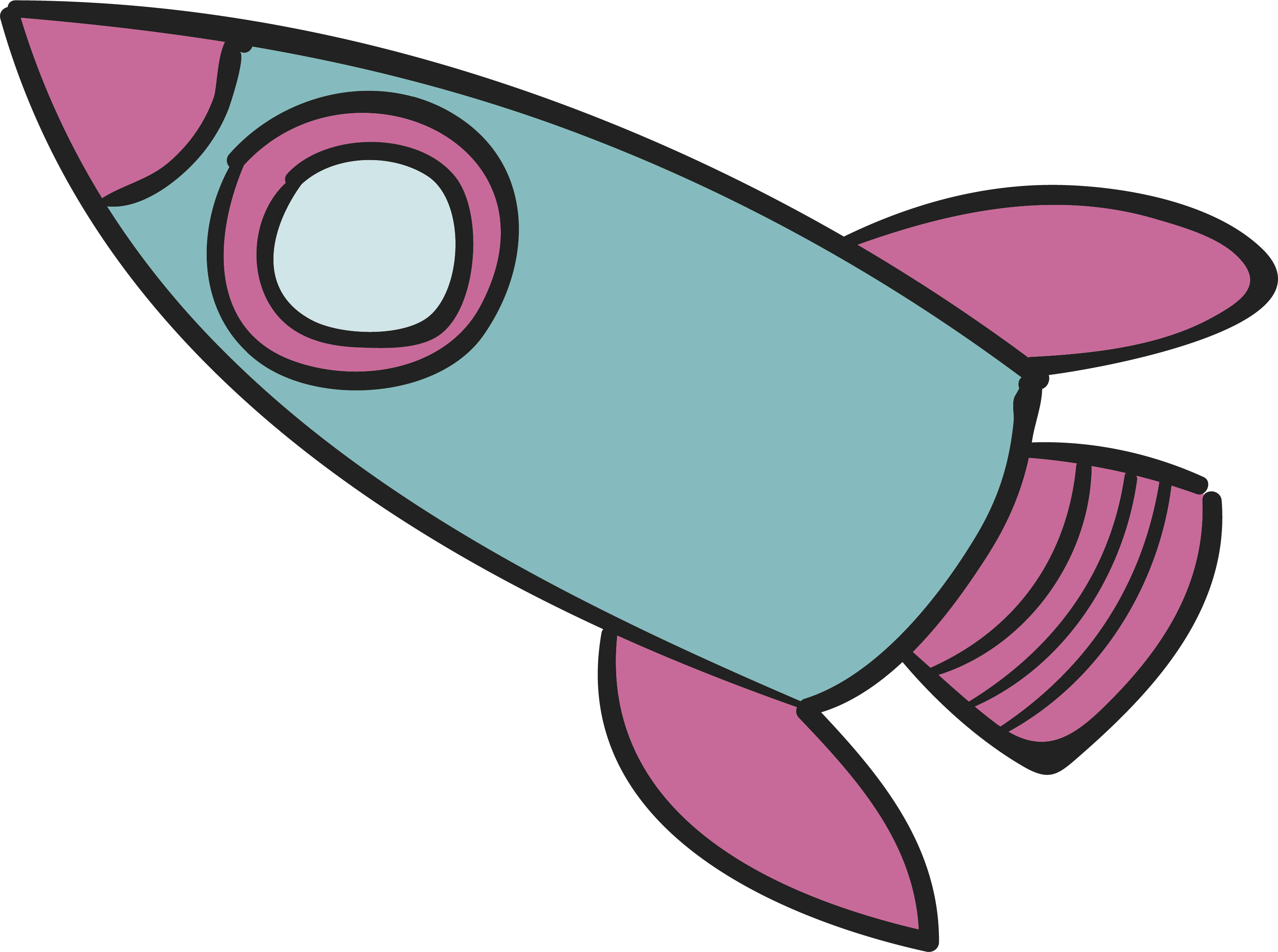 Clip Transparent Stock Clip Art Rocket - Rocket Pink Cartoon (3215x2396), Png Download