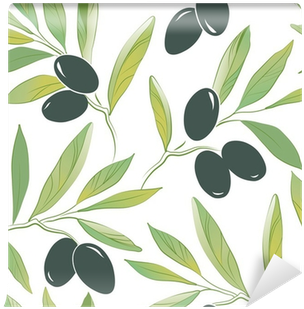 Vector Pattern Olive Branch - Label (400x400), Png Download