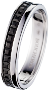 Jal00206 Quatre Black Edition Wedding Band White Gold - Fashion Ring For Boys (370x370), Png Download